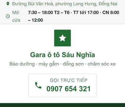 Trang mẫu — Gara · sửa chữa